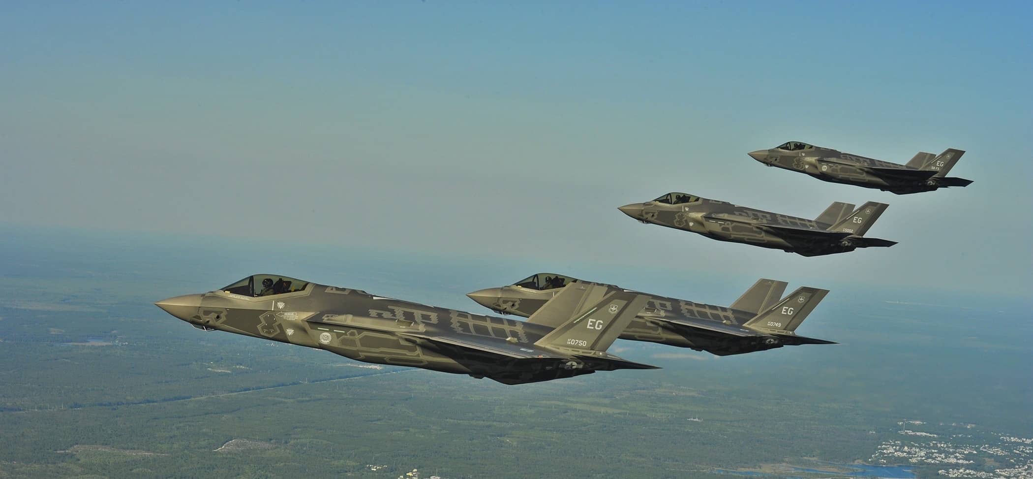 F-35s in flight